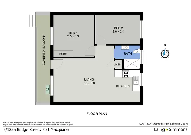 Floorplan of Homely unit listing, 5/125A Bridge Street, Port Macquarie NSW 2444