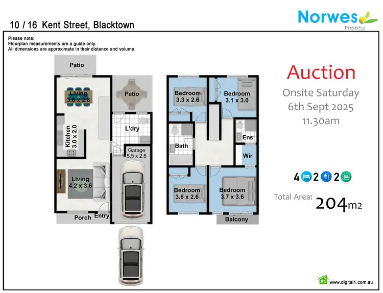 Floorplan of Homely townhouse listing, 10/16 Kent Street, Blacktown NSW 2148