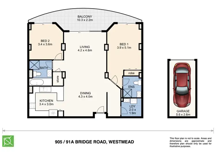 Floorplan of Homely unit listing, 905/91A Bridge Road, Westmead NSW 2145