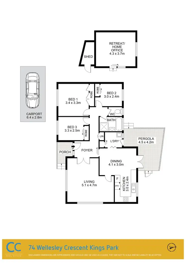 Floorplan of Homely house listing, 74 Wellesley Cres, Kings Park NSW 2148