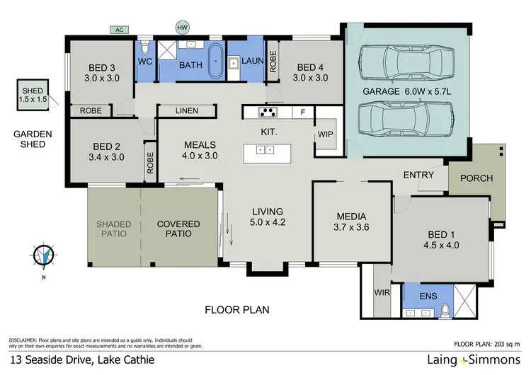 Floorplan of Homely house listing, 13 Seaside Drive, Lake Cathie NSW 2445