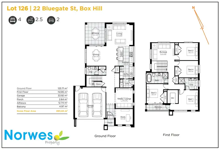 Floorplan of Homely house listing, 22 Bluegate street, Box Hill NSW 2765