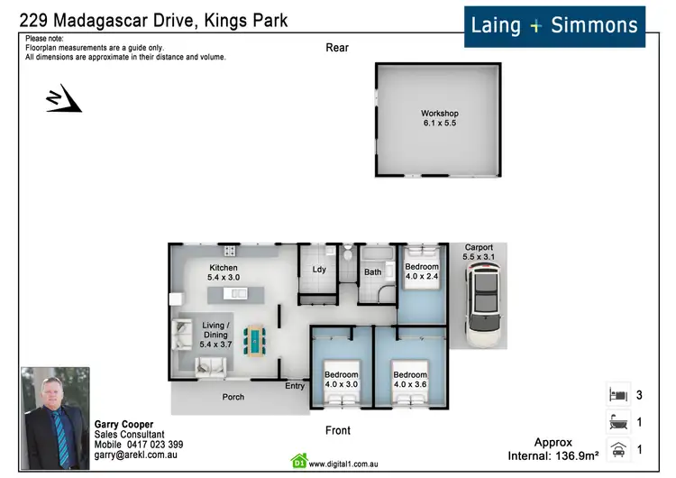 Floorplan of Homely house listing, 229 Madagascar Dr, Kings Park NSW 2148
