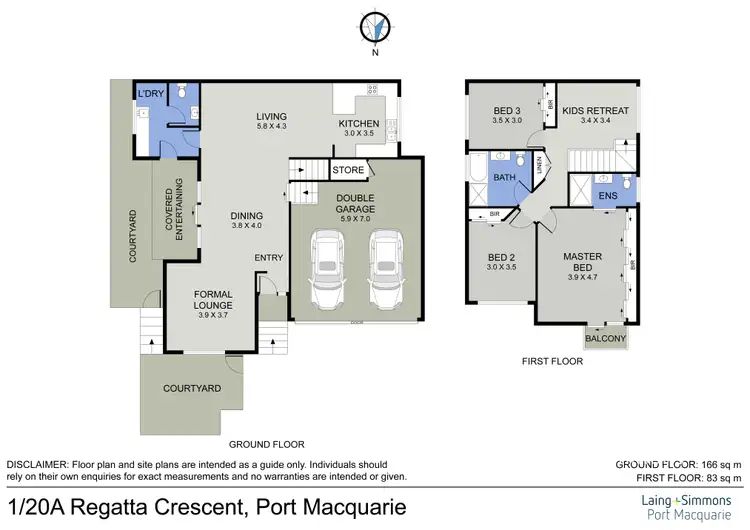 Floorplan of Homely townhouse listing, 1/20A Regatta Crescent, Port Macquarie NSW 2444