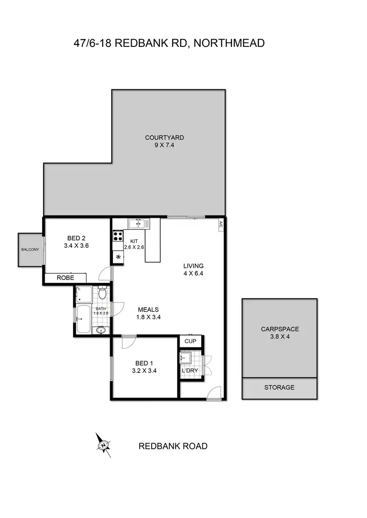 Floorplan of Homely apartment listing, 47/6-18 Redbank Road, Northmead NSW 2152