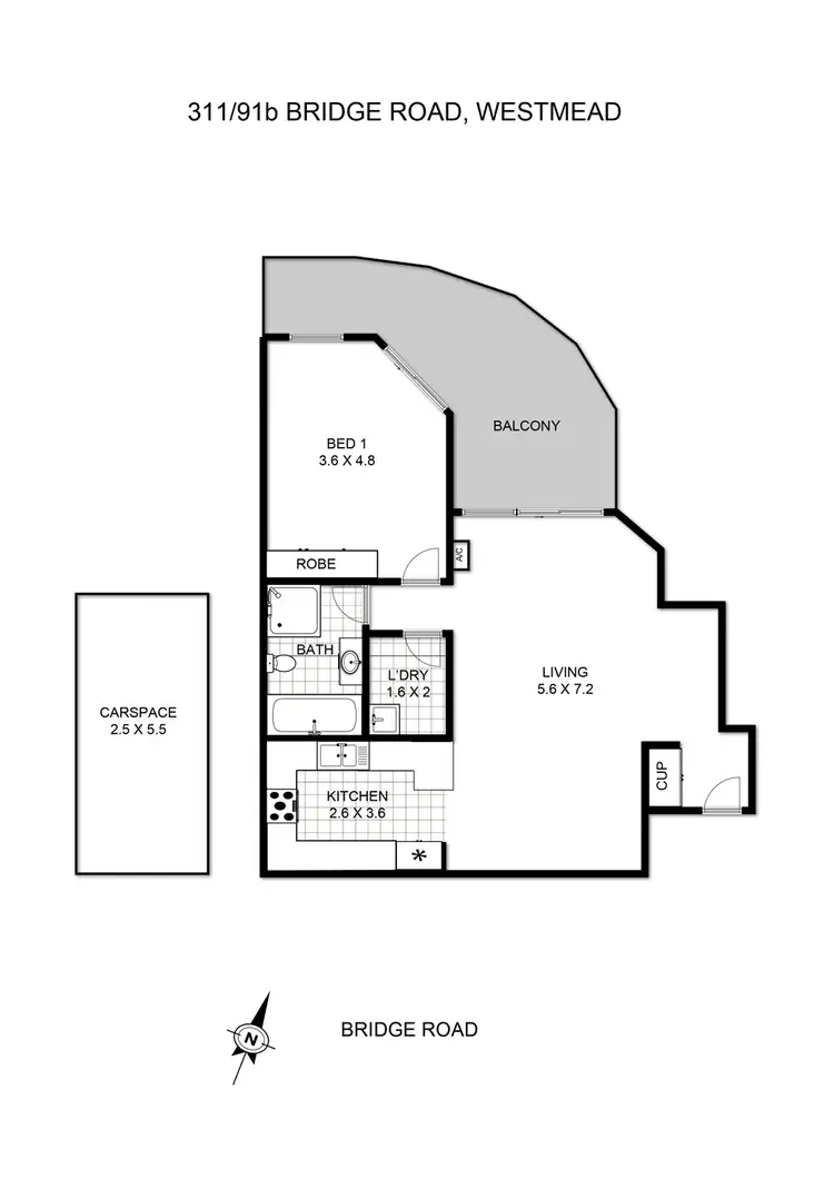 Floorplan of Homely apartment listing, 311/91B Bridge Road, Westmead NSW 2145