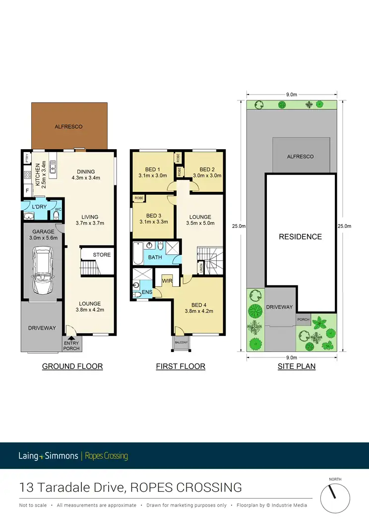Floorplan of Homely house listing, 13 Taradale Drive, Ropes Crossing NSW 2760