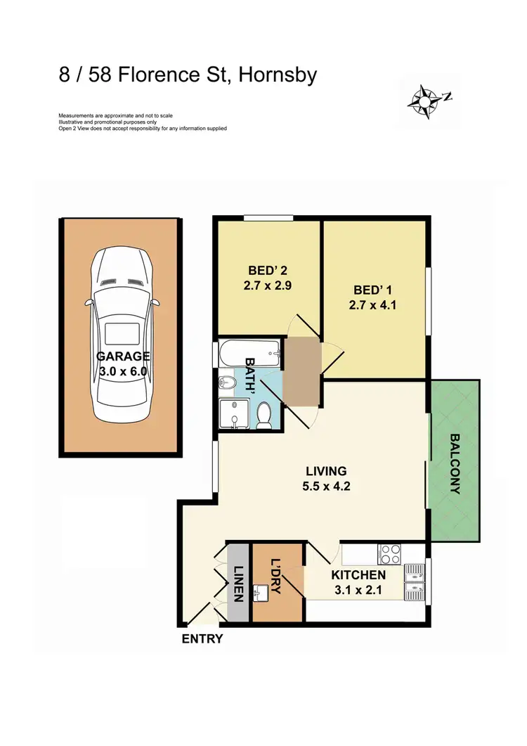 Floorplan of Homely unit listing, 8/58-60 Florence Street, Hornsby NSW 2077