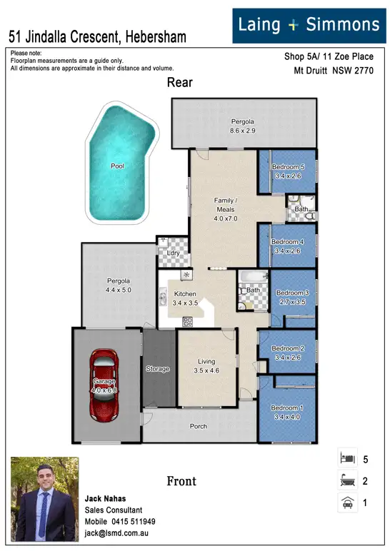 Floorplan of Homely house listing, 51 Jindalla Crescent, Hebersham NSW 2770