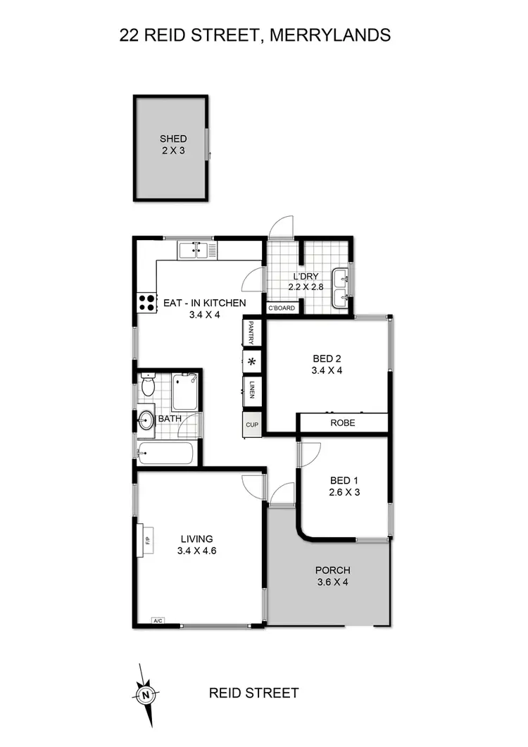 Floorplan of Homely house listing, 22 Reid Street, Merrylands NSW 2160