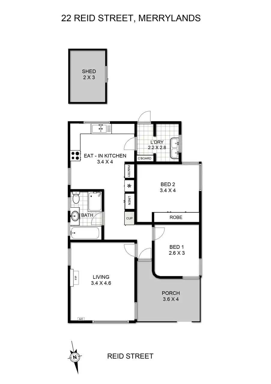 Floorplan of Homely house listing, 22 Reid Street, Merrylands NSW 2160