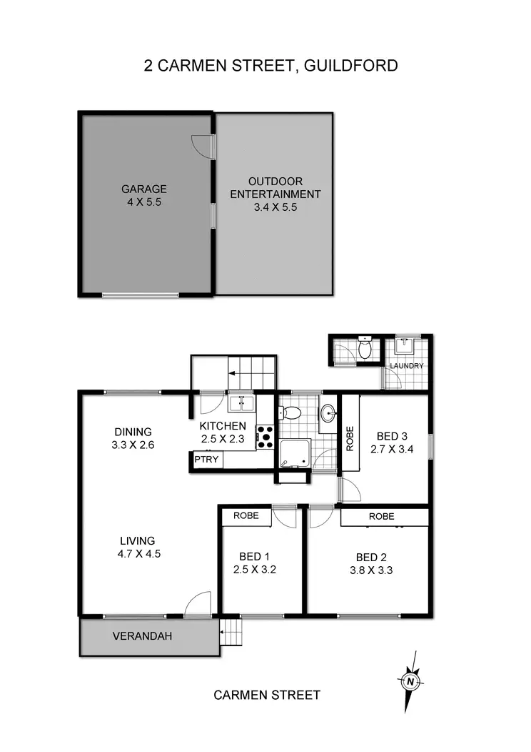 Floorplan of Homely house listing, 2 Carmen Street, Guildford NSW 2161