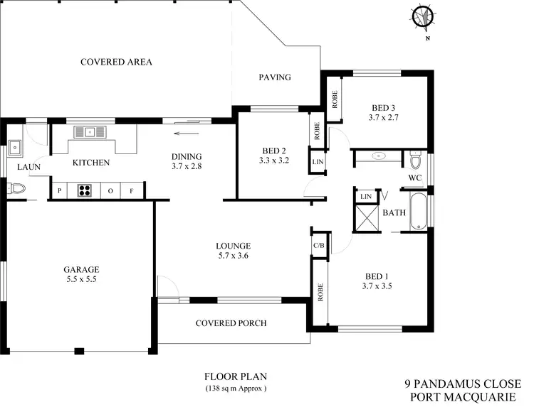 Floorplan of Homely house listing, 9 Pandamus Close, Port Macquarie NSW 2444
