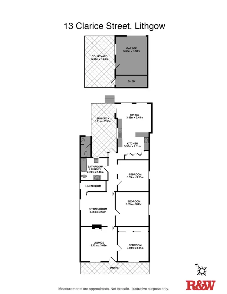 Floorplan of Homely house listing, 13 Clarice Street, Lithgow NSW 2790