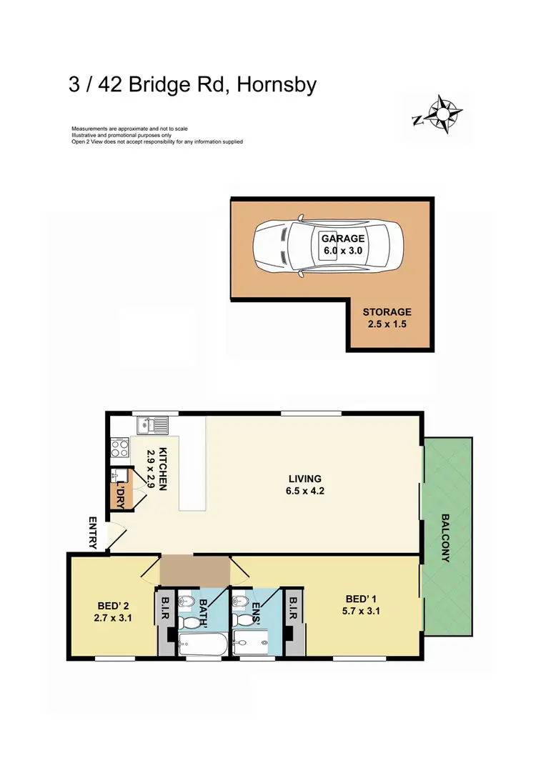 Floorplan of Homely unit listing, 3/42 Bridge Road, Hornsby NSW 2077