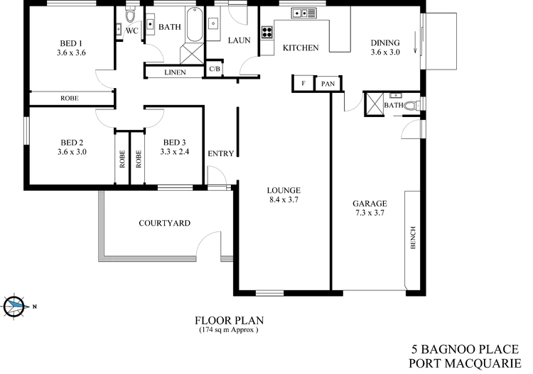 Floorplan of Homely house listing, 5 Bagnoo Place, Port Macquarie NSW 2444