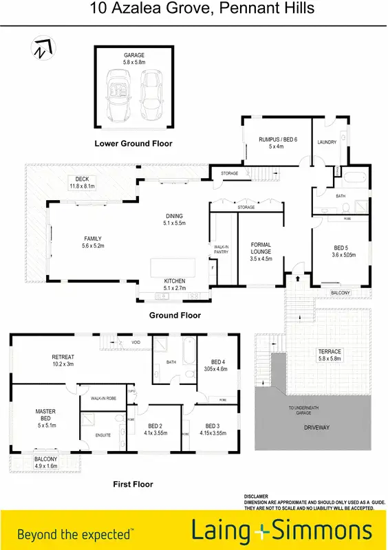 Floorplan of Homely house listing, 10 Azalea Grove, Pennant Hills NSW 2120