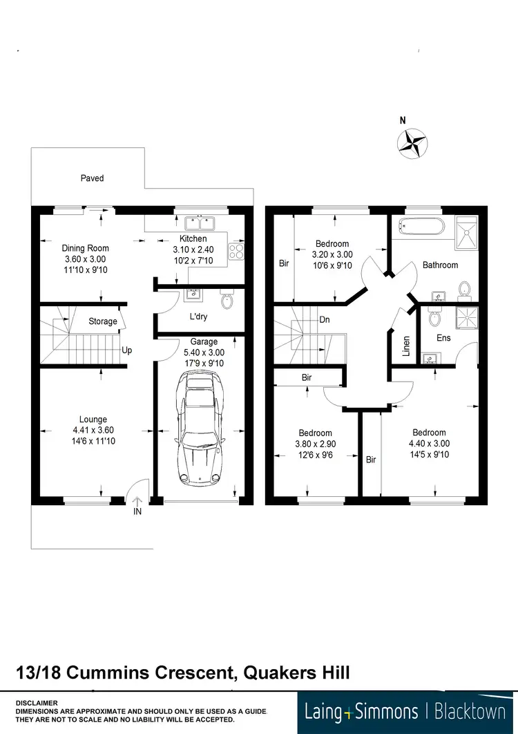 Floorplan of Homely townhouse listing, 13/18 Cumming Crescent, Quakers Hill NSW 2763
