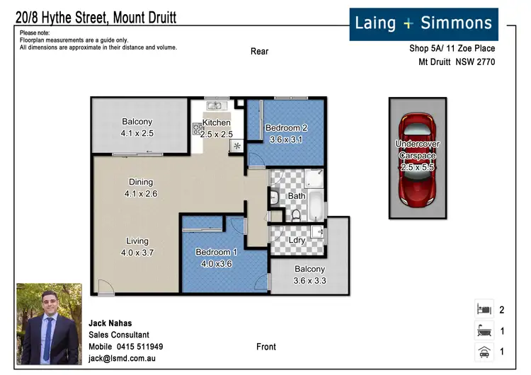Floorplan of Homely unit listing, 20/8 Hythe Street, Mount Druitt NSW 2770