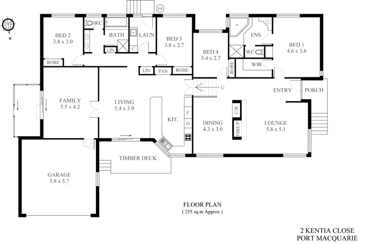 Floorplan of Homely house listing, 2 Kentia Close, Port Macquarie NSW 2444