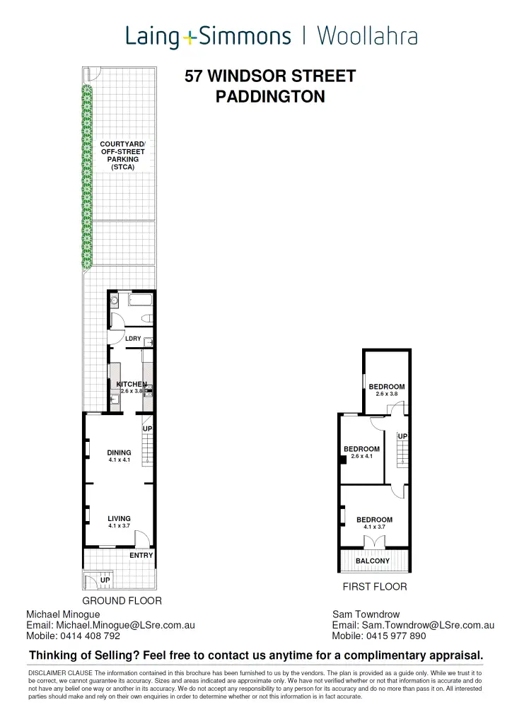Floorplan of Homely terrace listing, 57 Windsor Street, Paddington NSW 2021