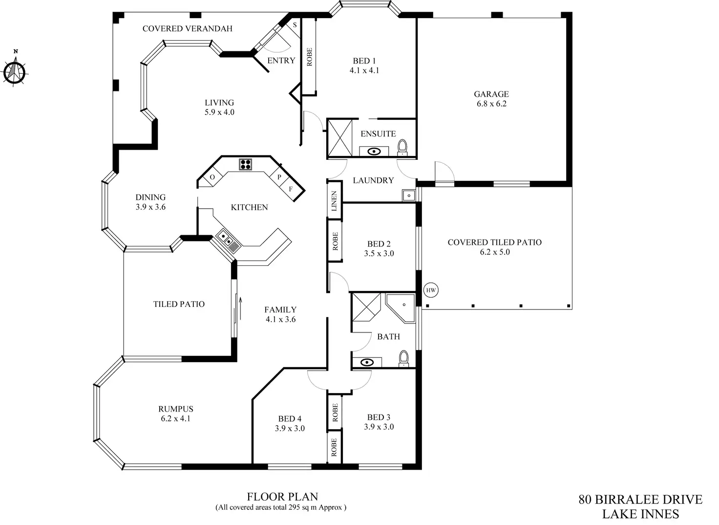 Floorplan of Homely house listing, 80 Birralee Drive, Lake Innes NSW 2446