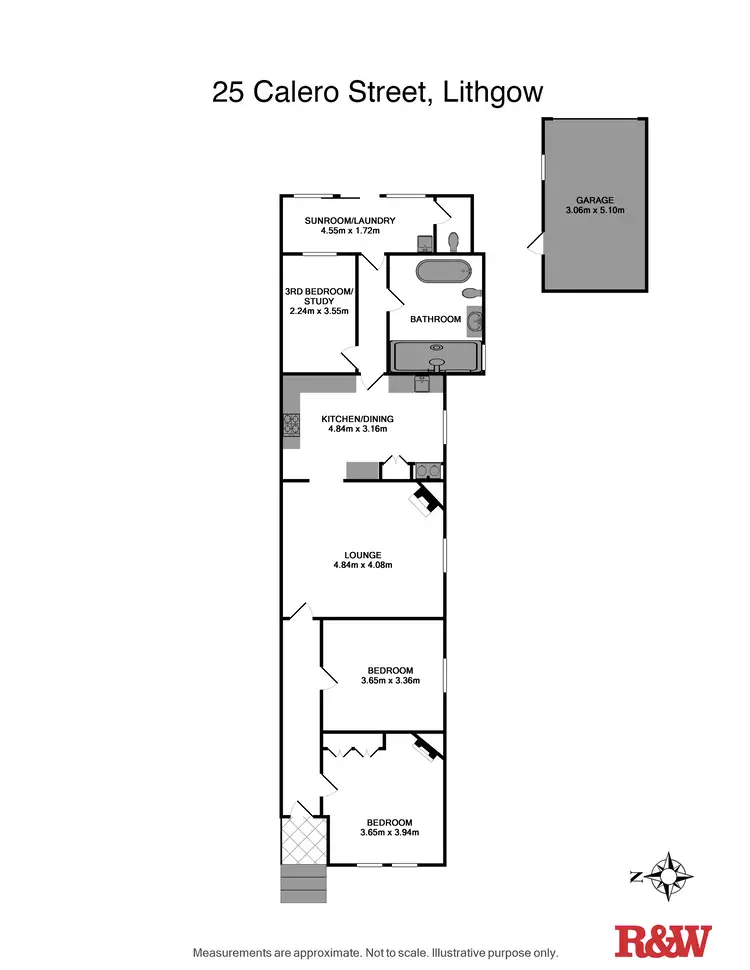 Floorplan of Homely house listing, 25 Calero Street, Lithgow NSW 2790