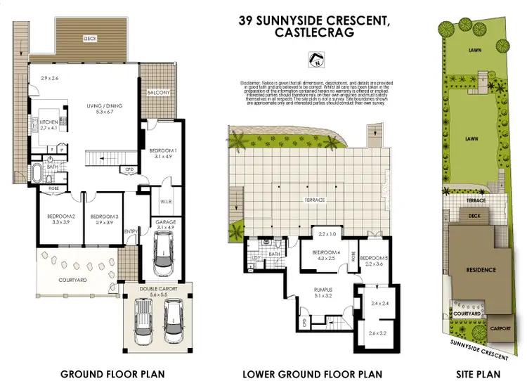 Floorplan of Homely house listing, 39 Sunnyside Crescent, Castlecrag NSW 2068