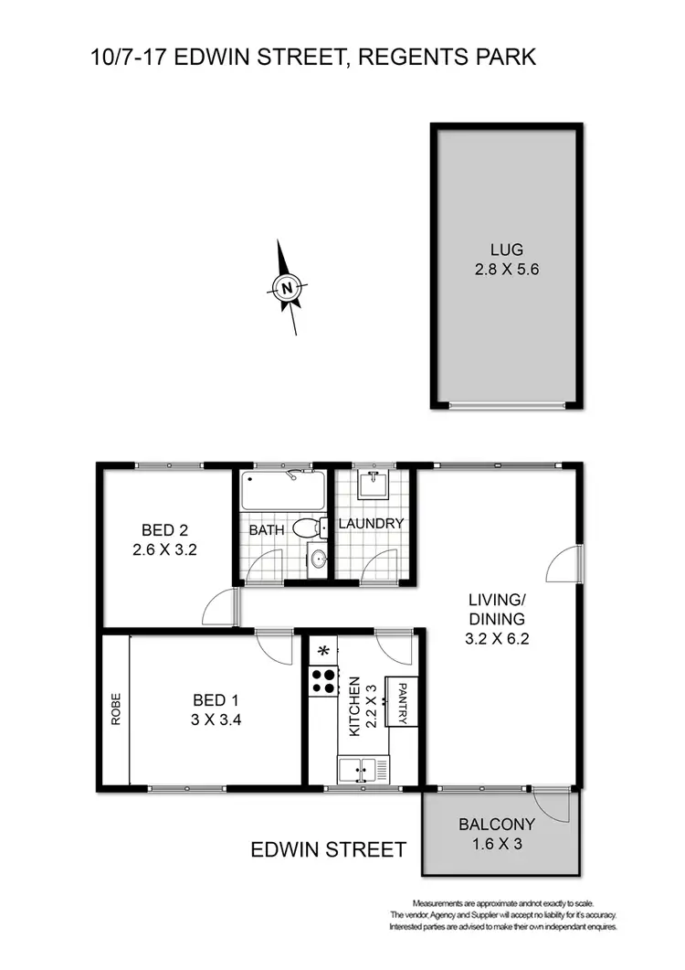 Floorplan of Homely apartment listing, 10/7-17 Edwin Street, Regents Park NSW 2143