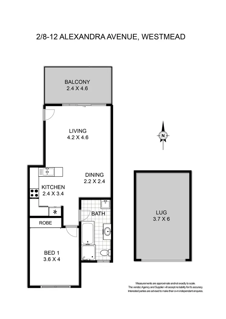 Floorplan of Homely apartment listing, 2/8-12 Alexandra Avenue, Westmead NSW 2145