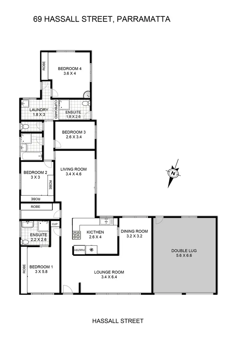 Floorplan of Homely house listing, 69 Hassall Street, Parramatta NSW 2150