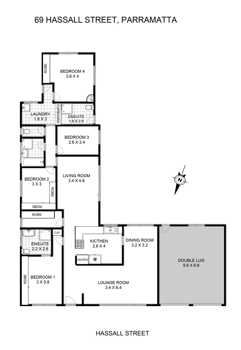 Floorplan of Homely house listing, 69 Hassall Street, Parramatta NSW 2150