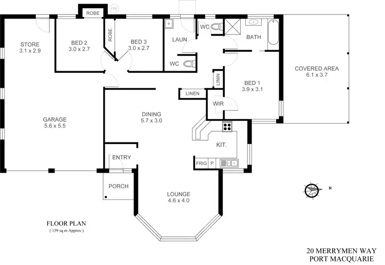 Floorplan of Homely house listing, 20 Merrymen Way, Port Macquarie NSW 2444