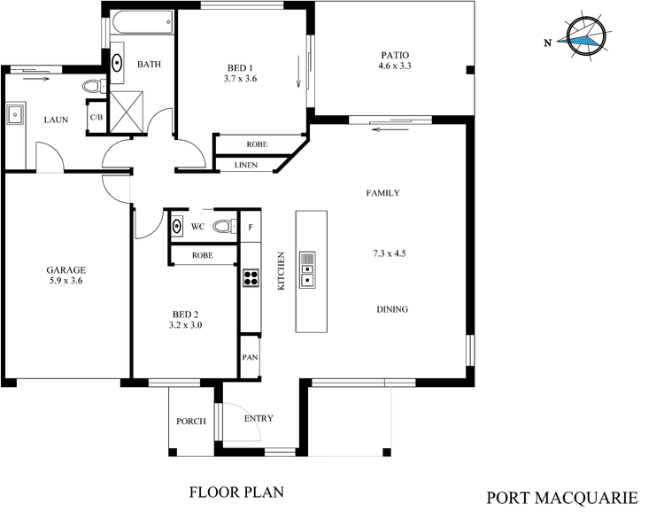 Floorplan of Homely villa listing, 6/2A Toorak Court, Port Macquarie NSW 2444