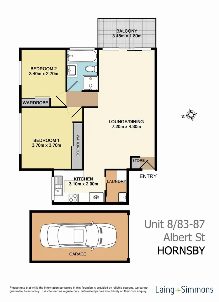 Floorplan of Homely unit listing, 8/83-87 Albert Street, Hornsby NSW 2077