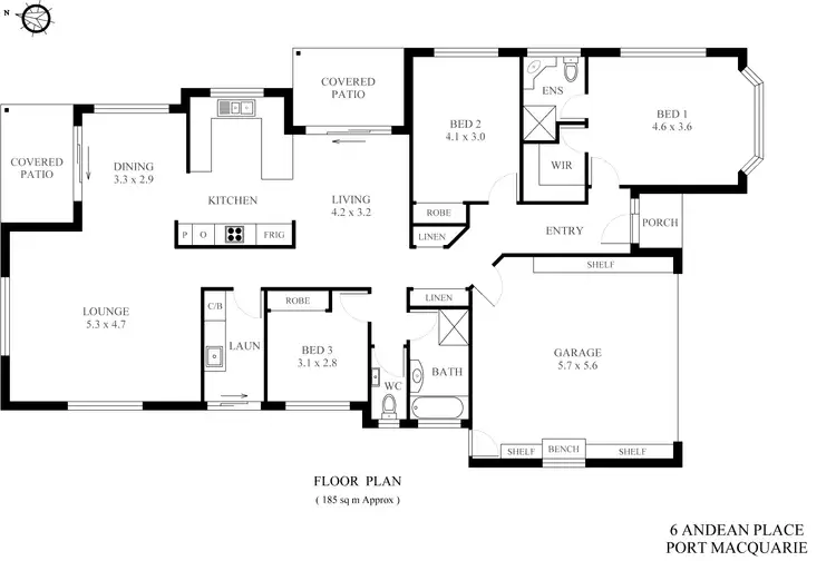 Floorplan of Homely house listing, 6 Andean Place, Port Macquarie NSW 2444