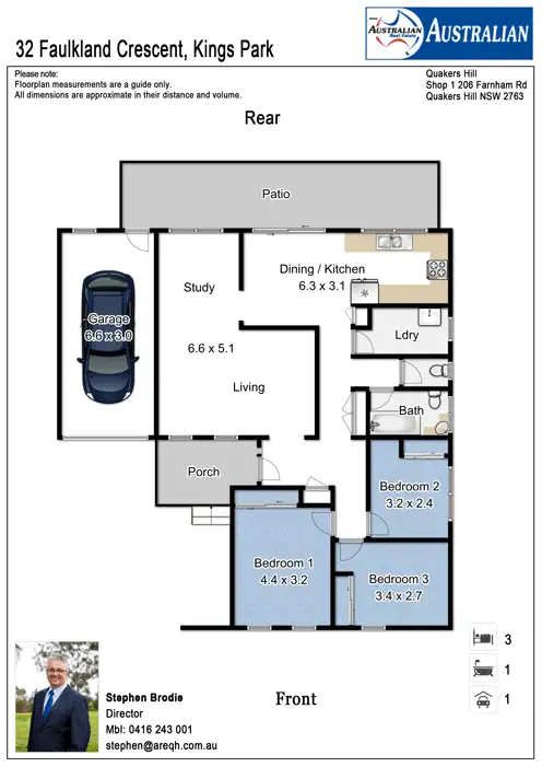 Floorplan of Homely house listing, 32 Faulkland Crescent, Kings Park NSW 2148