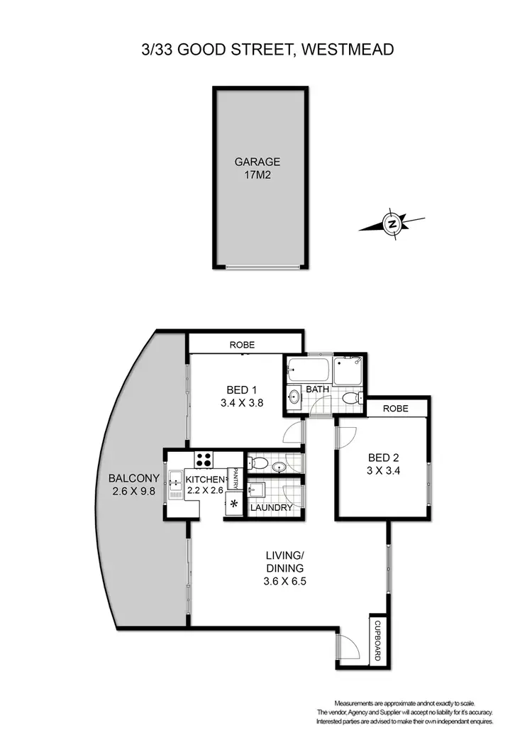 Floorplan of Homely apartment listing, 3/33-35 Good Street, Westmead NSW 2145