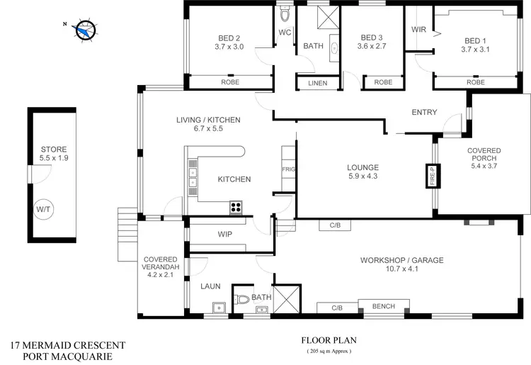 Floorplan of Homely house listing, 17 Mermaid Crescent, Port Macquarie NSW 2444