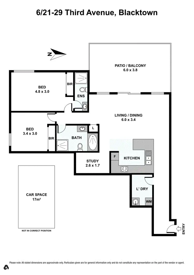 Floorplan of Homely apartment listing, 6/21-29 Third Avenue, Blacktown NSW 2148