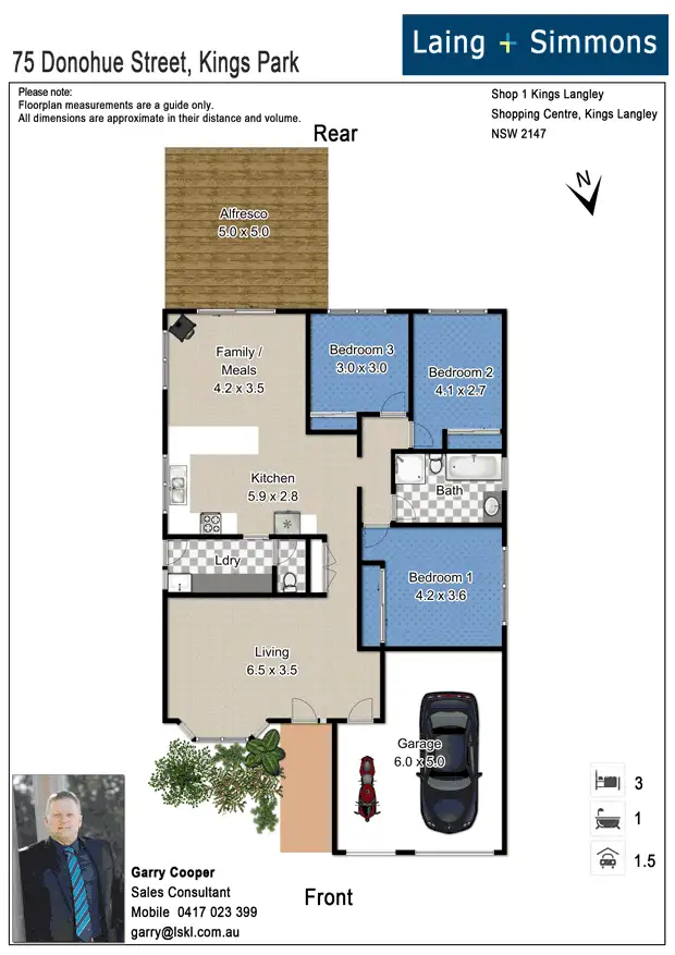 Floorplan of Homely house listing, 75 Donohue Street, Kings Park NSW 2148