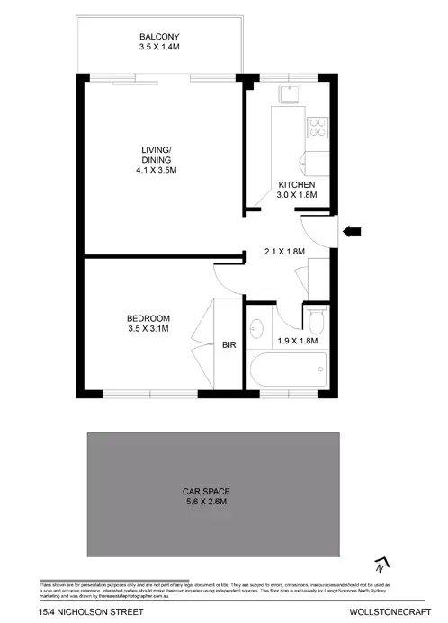 Floorplan of Homely apartment listing, 15/4 Nicholson Street, Wollstonecraft NSW 2065