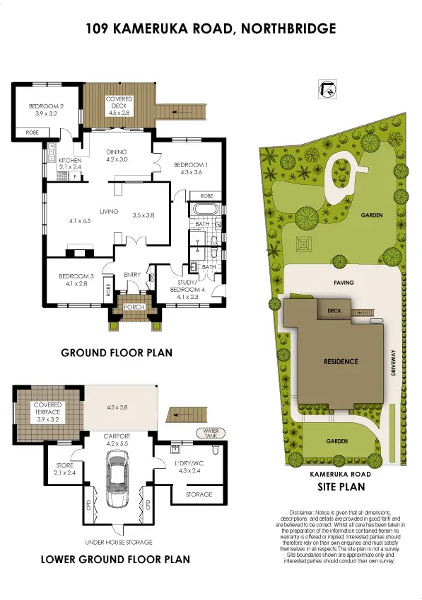Floorplan of Homely house listing, 109 Kameruka Road, Northbridge NSW 2063