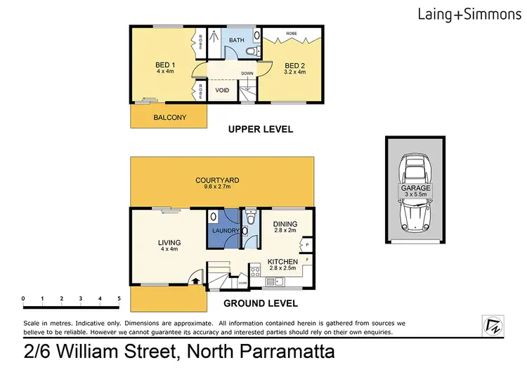 Floorplan of Homely townhouse listing, 2/6 William St, North Parramatta NSW 2151