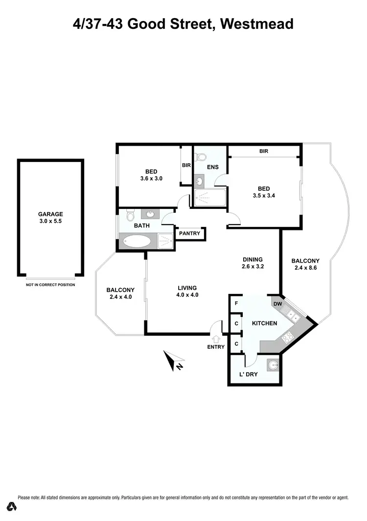 Floorplan of Homely apartment listing, 4/37-43 Good Street, Westmead NSW 2145