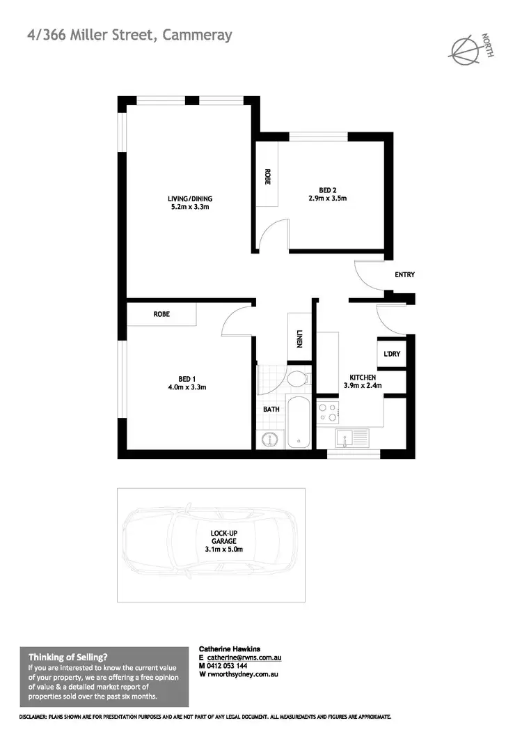 Floorplan of Homely apartment listing, 4/366 Miller Street, Cammeray NSW 2062
