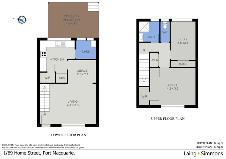 Floorplan of Homely unit listing, 1/69 Home Street, Port Macquarie NSW 2444