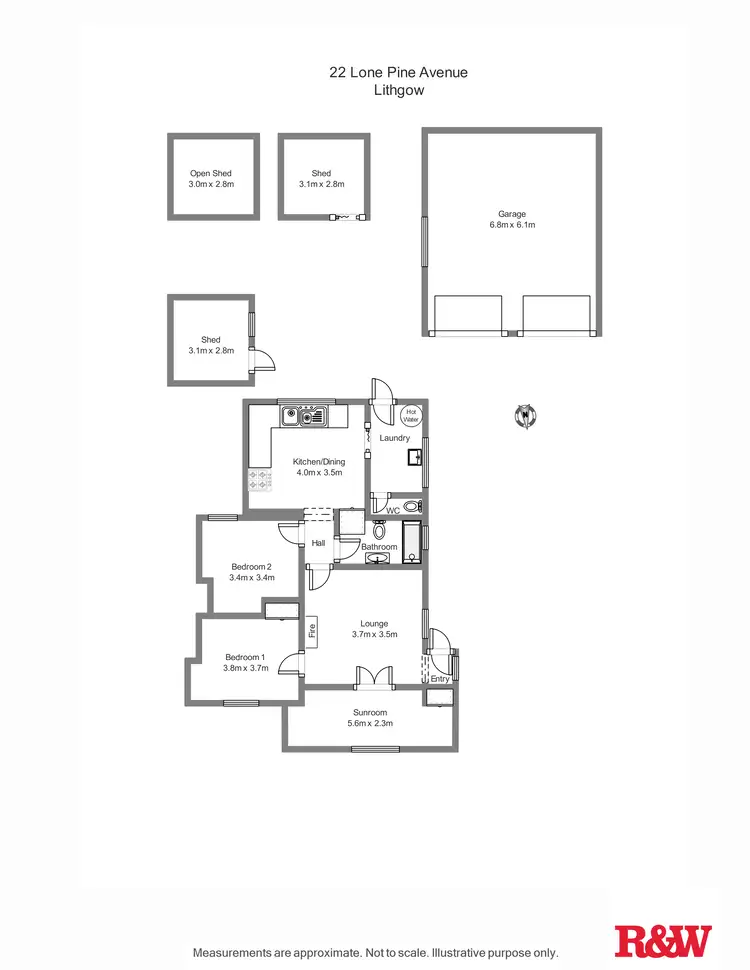 Floorplan of Homely house listing, 22 Lone Pine Avenue, Lithgow NSW 2790