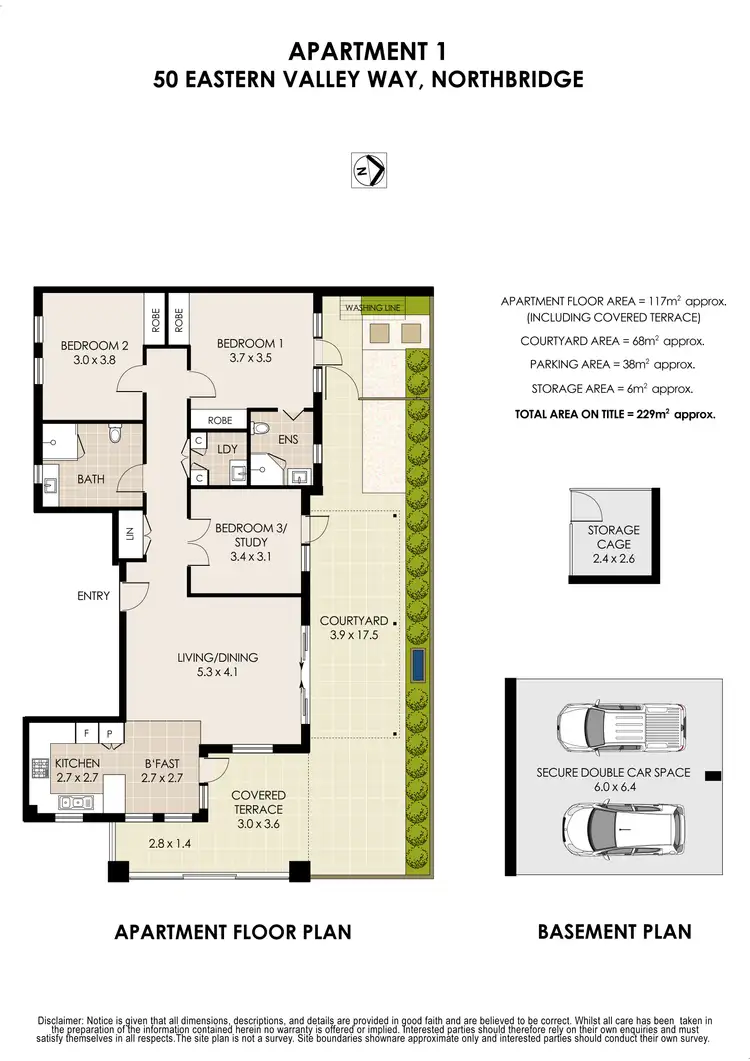 Floorplan of Homely apartment listing, 1/50 Eastern Valley Way, Northbridge NSW 2063
