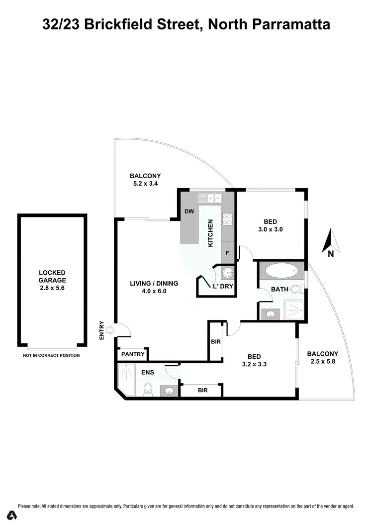 Floorplan of Homely unit listing, 32/23 Brickfield Street, North Parramatta NSW 2151